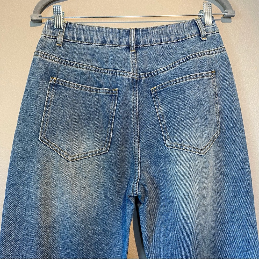 Commense Front Split Hem Classic Straight Leg Jea… - image 8